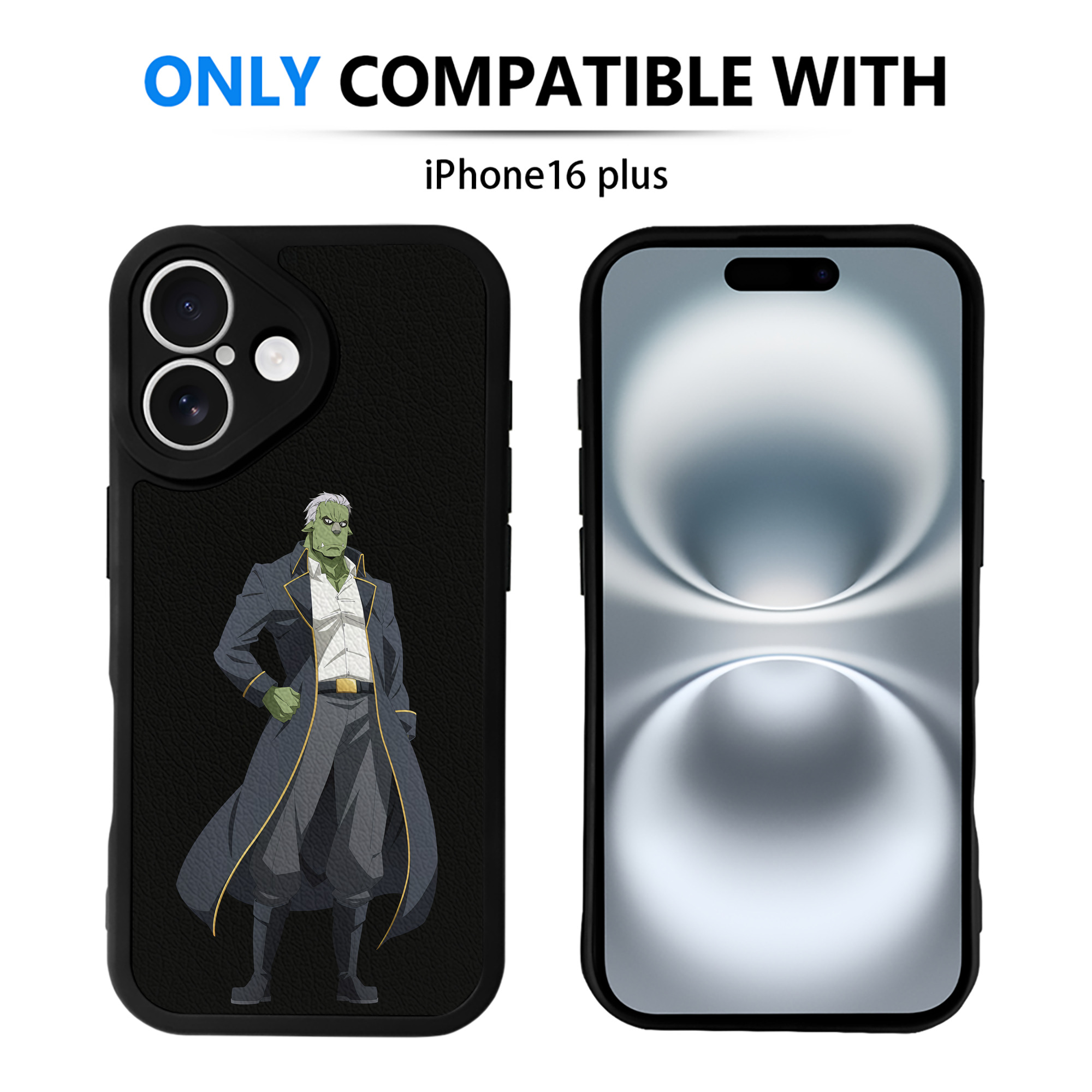 （画像用） 転スラ Regarding Reincarnated to Slime 【iPhone 16シリーズ対応】シリコンスマホケース（レザー調） 材質：シリコン